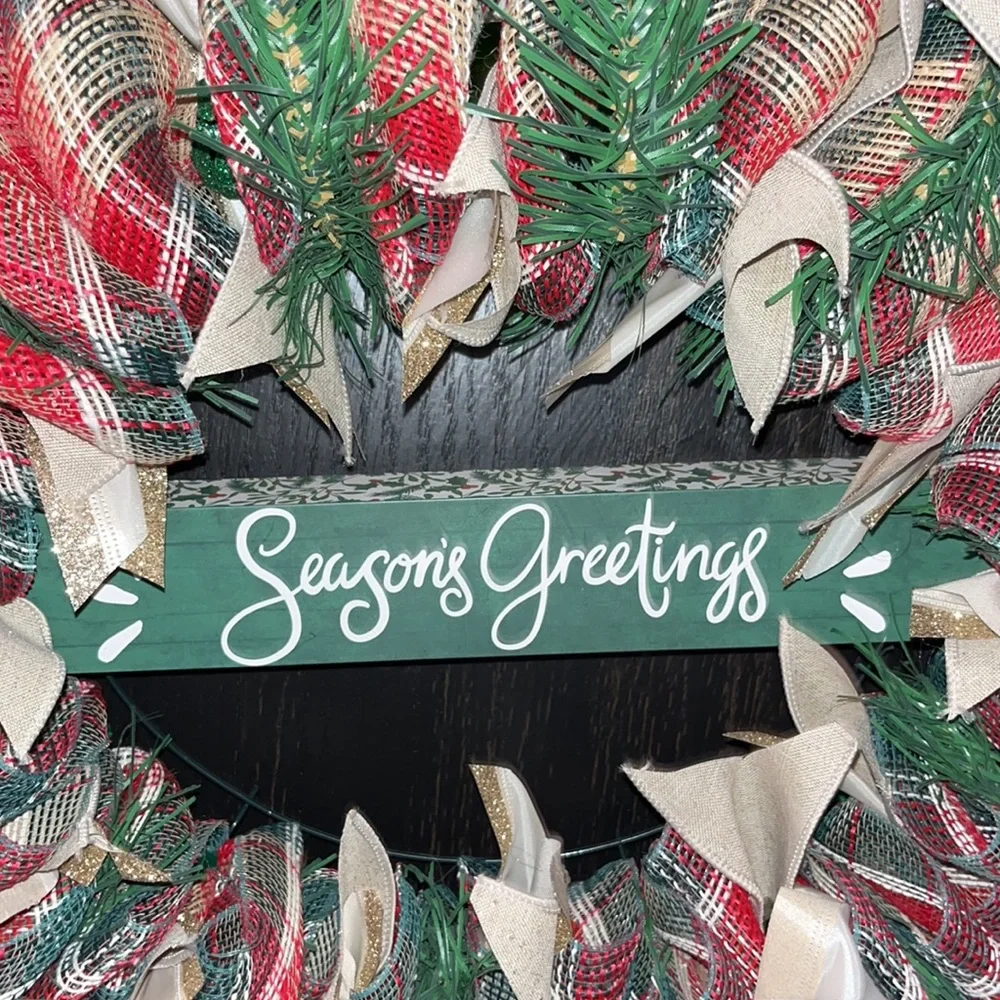 Handmade Christmas wreaths seasons greetings
